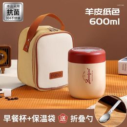Linarey 600 ml Bento Lunch Bags For Children Portable Box Roestvrij staal Kids Warmer Storage Container Lunchbox