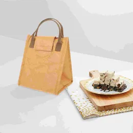 Dîne Bento Sac portable Isolate Lunch Heat Preservation Isolation Kraft Papier pour les sacs de pique-nique