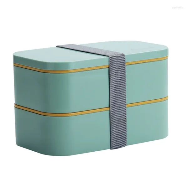 Vajilla Bento Box para adultos y niños: contenedor de almuerzo de 1,6 l, cajas a prueba de fugas, embalaje de merienda para el trabajo o la escuela