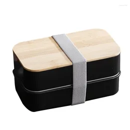 Vaisselle Bento Box Style japonais 2 niveaux compartiments à déjeuner pour enfants garçons filles et femmes hommes adultes préparation de repas