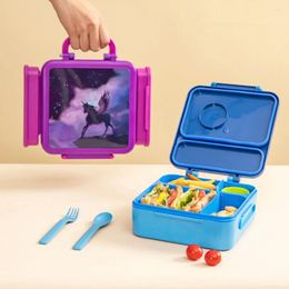 Servies voor een servies Bento Lunch Box For Kids Doxes Peuter Containers Dagerijen of School Scheitscheefschaffel met thermische isolatietas