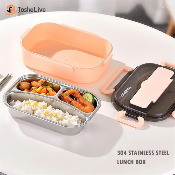 Boîte à lunch à la vaisselle Bento Flemoproof Isolation Kid School Microwave Storage Conteneur de rangement accessoires de cuisine en gros