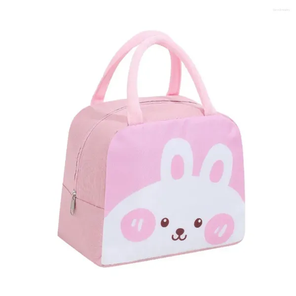 Vaisselle dessin animé sac à déjeuner Portable isolé boîte thermique fournitures de pique-nique sacs bouteille de lait pour femmes fille enfants enfants 2024