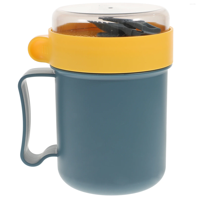 Tisch Geschirr Getreide Tasse Frühstück Tragbares Suppen -Flüstern Schüssel Mikrowellenmilch PP -Reise -Espressokassen