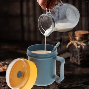 Vajilla Taza De Cereal Sopa De Desayuno Con Tapas Horno De Microondas Microondas Portátil Viaje