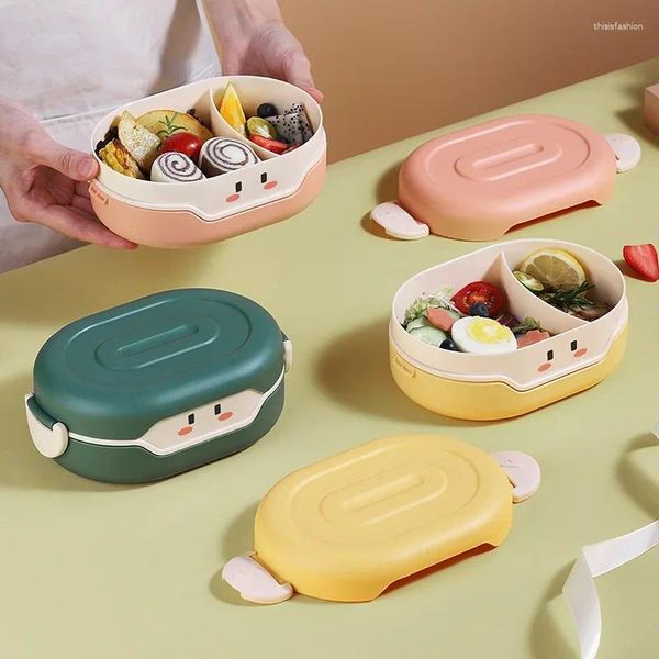 Dîle mignon Bento Boîte à lunch pour les enfants pour enfants enfants à l'épreuve d'élève à l'épreuve d'étudiant micro-ondes à lunch box