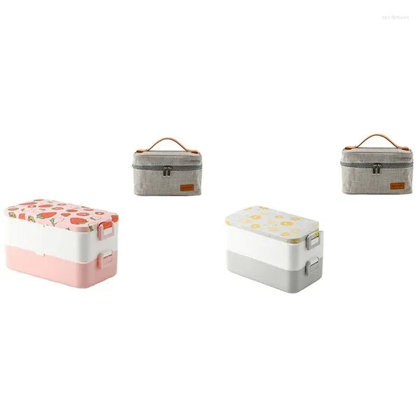 Vaisselle mignonne fille boîte à déjeuner Bento en plastique pour femmes utilisation de bureau conteneur de préparation de repas féminin