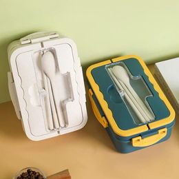 Vaisselle Boîte à lunch mignonne pour enfants Compartiments Micro-ondes Bento Lunchbox Enfants Kid School Camping en plein air Conteneur de pique-nique portable