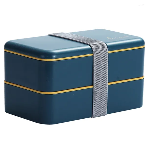 Dîner à double couche Double Lunchbox Portable School Container PE Office Student Holder