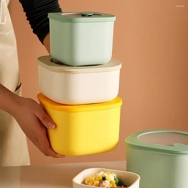 Vaisselle mode récipient à déjeuner en plastique étanche grande capacité congélateur coffre-fort conteneurs boîte saine