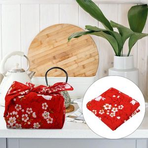 Vaisselle Furoshiki Bento sac mouchoir Durable japonais petits napperons en tissu d'emballage