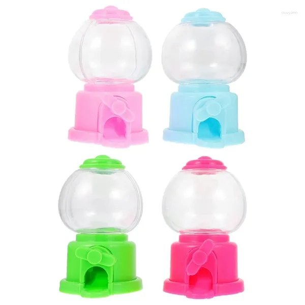 Dîner Gumball Machine Mini Dispentier Dispensateur Part de 3,7 pouces pour les cadeaux de fête pour enfants (4 pack)