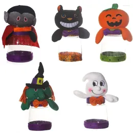 Cineros Halloween Candy Jar Witch Bottle Container Almacenamiento de galletas de chocolate puede decoración para niños para niños Dropshipship