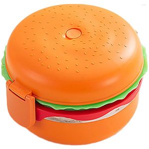 Dinware Hamburger Lunch Box Roestvrij staalhouder