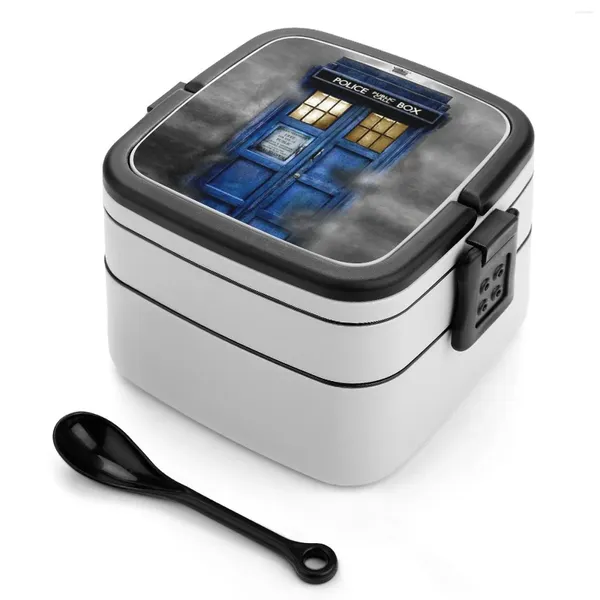 Vaisselle boîte de téléphone hantée Bento déjeuner Portable paille de blé conteneur de stockage stand britannique