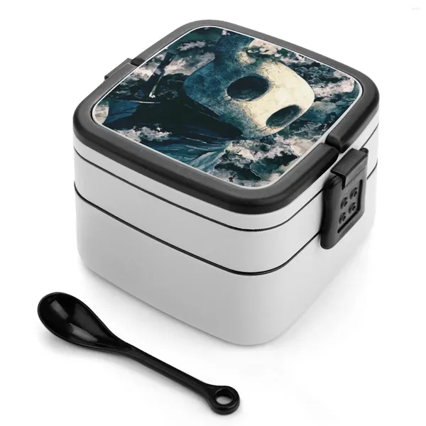 Vaisselle Hollow Knight Bento Box Conteneur étanche pour enfants Jeu de jeu personnalisé double couche