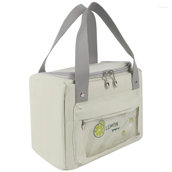 Vajilla-Bolsas de almuerzo con aislamiento térmico para mujeres y niños, bolsa térmica para alimentos, caja portátil para pícnic al aire libre, estilo japonés