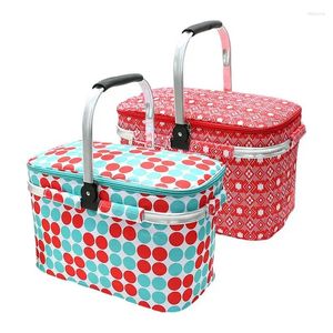 Serviesgoed geïsoleerde lunchbox koeltas vochtbestendige draagbare levering met deksel vouwen buiten picknickmandcadeau