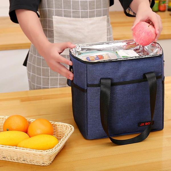 Isolation de sacs de refroidisseur thermique isolés pour la vaisselle pour garder le froid à grande capacité portable déjeuner zip pique-nique sac en papier d'aluminium