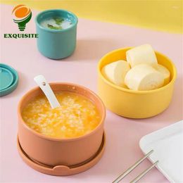 Boîte à lunch pour la vaisselle commode de stockage de bande extérieure micro-ondes chauffant orange fraîcheur bento étanche à eau tasse