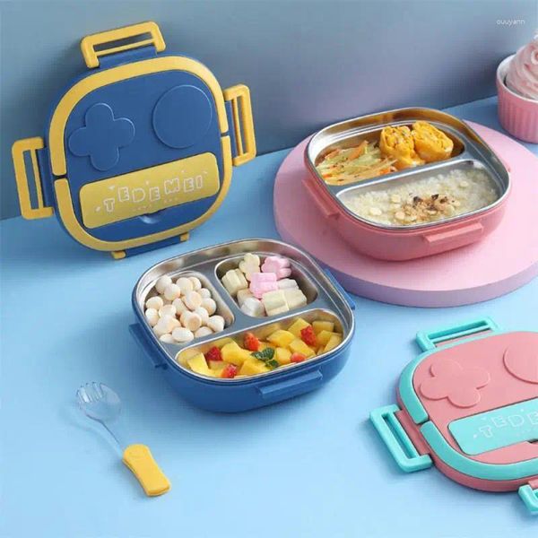 Vajilla lonchera para niños 304 portátil de acero inoxidable bebé niño estudiante Camping al aire libre contenedor de Picnic Bento