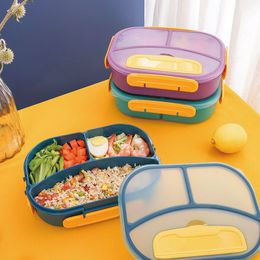 Boîtes à lunch pour une vaisselle Conteneurs pour enfants adultes pour enfant en bas âge 3 ou 4 compartiments Bento Boîte à lunch micro-ondes lave-vaisselle congélateur SAFE RRA