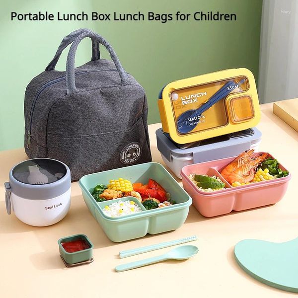 Maîtrice micro-ondes pour boîte à lunch portable Boîte à lunch pour enfants Bento Bento avec une vaisselle thermique Complete