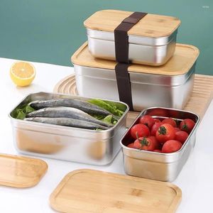 Dîne micro-ondes en toute sécurité des élèves de l'école durable petit déjeuner Bento Storage Boîte à lunch en acier inoxydable sans odeur pour la vie quotidienne