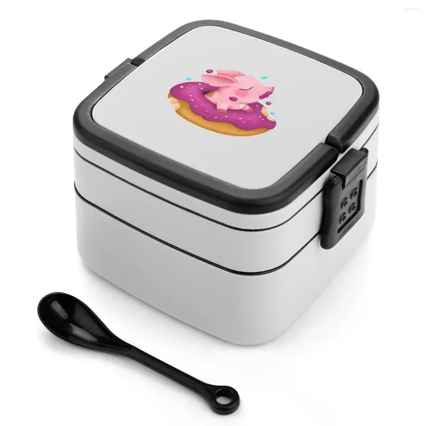 Vaisselle Molly le Micro cochon-beignet amour boîte à Bento déjeuner récipient thermique 2 couches sain Microcochon mignon petit