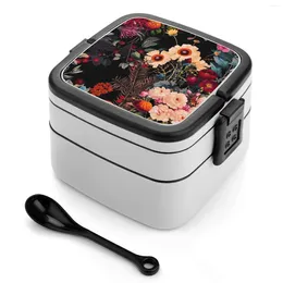 Serviesgoed Nachttuin Bento Box Lunch Thermische Container 2 Laag Gezonde Skins Telefoonportefeuilles Gepersonaliseerd