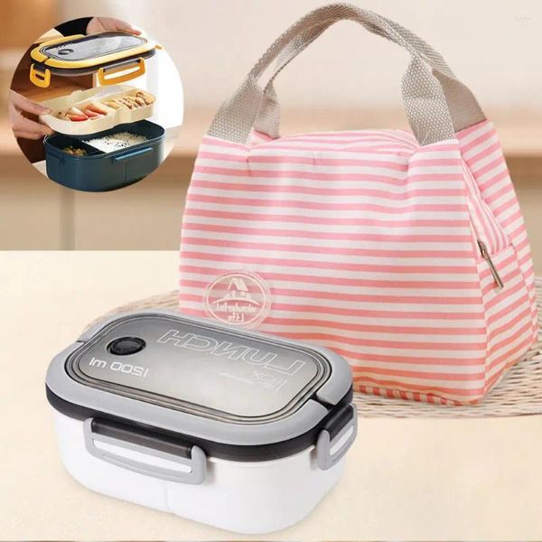 Maîtrice de pique-nique Bag du réseau Conception de réseau Belle division Division Handheld Home Supplies Striped Lunched Lunch Soofe sans blesser les mains des mains