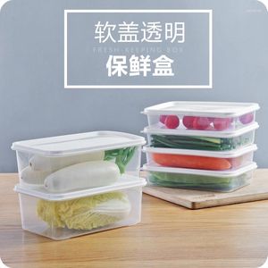 Serviesgoed plastic transparante lunchbox koelkastcontainer met deksel keukenaccessoires verzegelde opslag