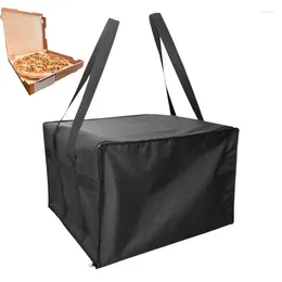 Vajilla Bolsa de entrega de pizza portátil Refrigerador aislado Portador de almacenamiento Transporte plegable