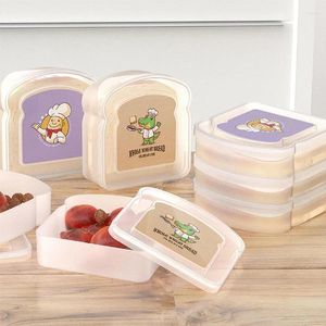 DINNERWARE Portable Sandwich Bread Crisper Take-Away Lunch Box Toast Fored For Kitchen Outdoor Camping Picnic and Beach Office Supplies