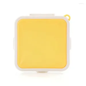 Boîte de rangement de sandwichs à micro-ondes en Silicone, vaisselle Portable, conteneurs de collations pour l'école, conteneur de Toast réutilisable