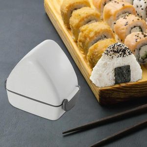 Dinware rijstbalkas gebruiksvoorwerpen stapelbare volwassen lunchbox driehoek sushi voor het opslaan van dressings toppings sandwich