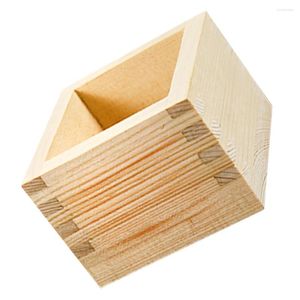 Dinje Sake Wooden Cup Square drinkbenodigdheden Container Sushi Restaurant Cake Holder Traditionele service