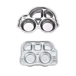 Dinarty Sections Dinner Dish Fast Tray verdeelde babyplaat compact serveerschotel voor outdoor boy girls camping picknicbaby's