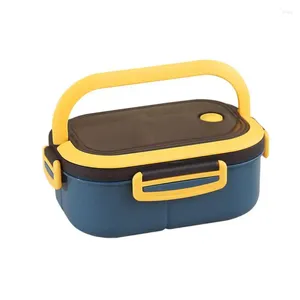 Vaisselle sécurité qualité domestique Double couche plus pratique sans goût de ficelle Portable pince serrée Division Bento conception de trou d'aération