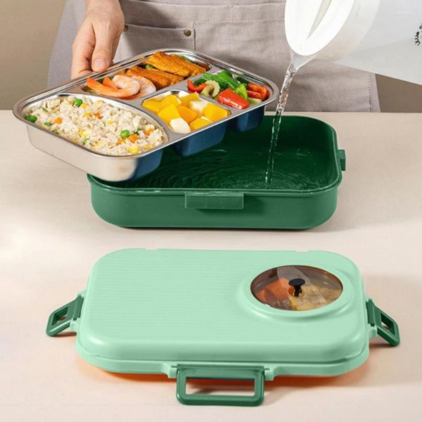 Ensembles de vaisselle 1 ensemble conteneur empilable sain boîte à lunch avec bol baguettes cuillère usage quotidien