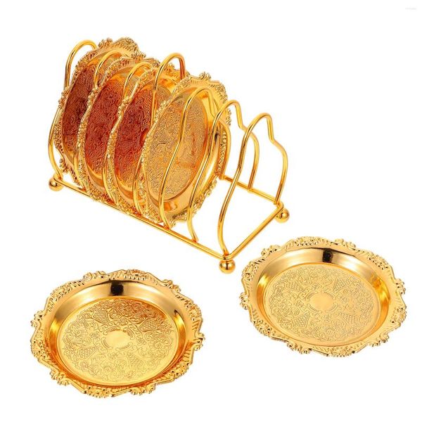 Ensembles de vaisselle 1 ensemble plat de service doré plateau de collation avec support de séchage plateau de fruits assiette de dîner vaisselle organisateur bol égouttoir pour