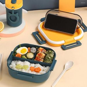 Dinware Sets 1 Set Lightweight Student Lunch Box BPA Gratis eenvoudige schoonmaakkinderen Bento Picnic Snack