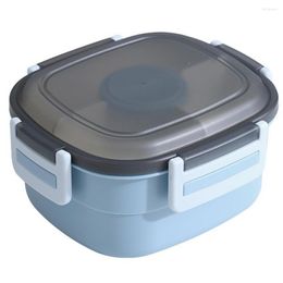 Dinware sets 1 set moderne kinderen volwassenen opbergdoos met vork lunchcontainer plastic isolatie koud behoud