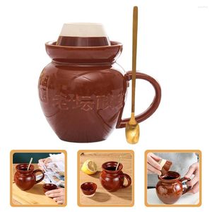 Ensembles de vaisselle 1 ensemble de tasse en céramique récipient d'eau de thé boissons de bureau tasse en forme de pot de cornichon