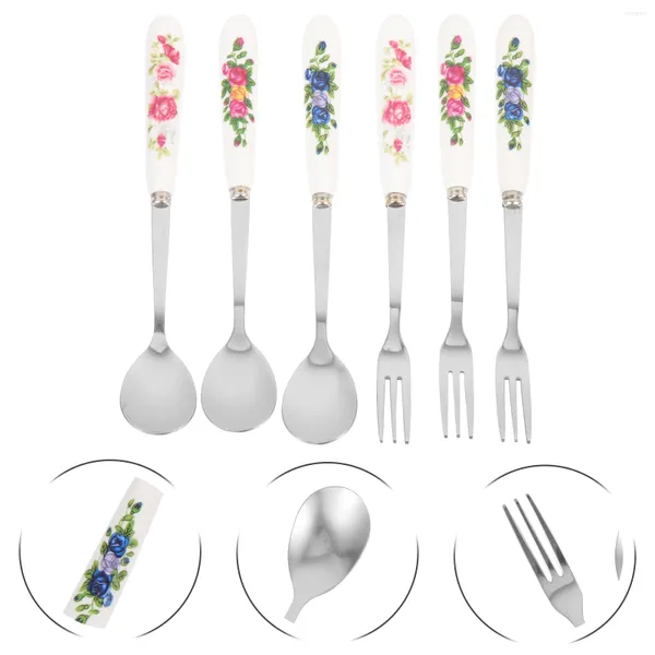 Ensembles de vaisselle 1 ensemble résistant à l'usure multi-fonction délicat cuillères à gâteau fourchettes à salade accessoires pour la maison fête Dessert pour mariage