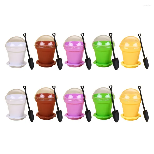 Ensembles de vaisselle 10 gâteau tasse planteur boutique Dessert tasses boisson glacée Mini Pots plantes Mousse petits pots de fleurs conteneurs en pot