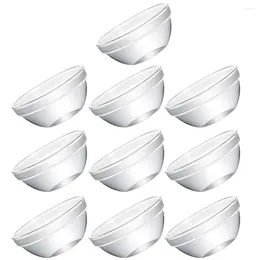 Ensembles de vaisselle 10 pièces bols à mélanger verre Bozai moule à gâteau petite gelée transparente 6.1X6.1CM trempage empilable Transparent Dessert service