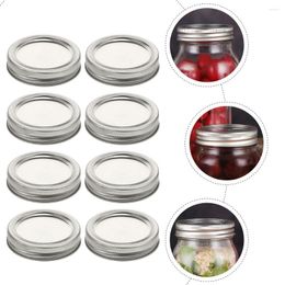 Ensembles de vaisselle 10 Pcs Secure Canning Jar Caps Couvertures réutilisables Type de couvercles Bandes à large bouche Métal robuste régulier