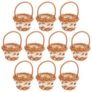 Geschirr-Sets, 10 Stück, Regal, Korb, Rattan, Dekor, dekorativ, Seegras, Mini-Geschenke, DIY, Picknick, klein