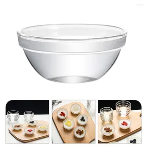 Ensembles de vaisselle 10 pièces assiette à collation petits bols verre clair pouding empilable dessert tasses de service